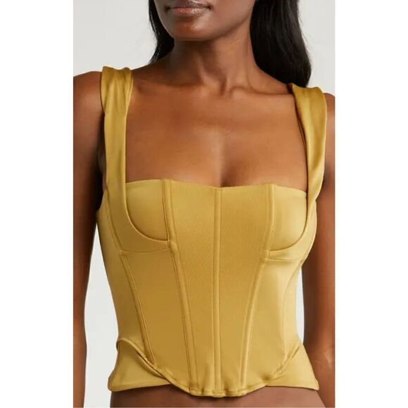 Free People We are HAH Revolve NWT Knock Out Top Corset Shroom Size XS - Picture 5 of 6